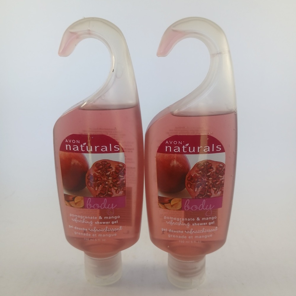 Avon Naturals Pomegranate & Mango Shower Gels 5 oz each New Lot of 2 Old Stock